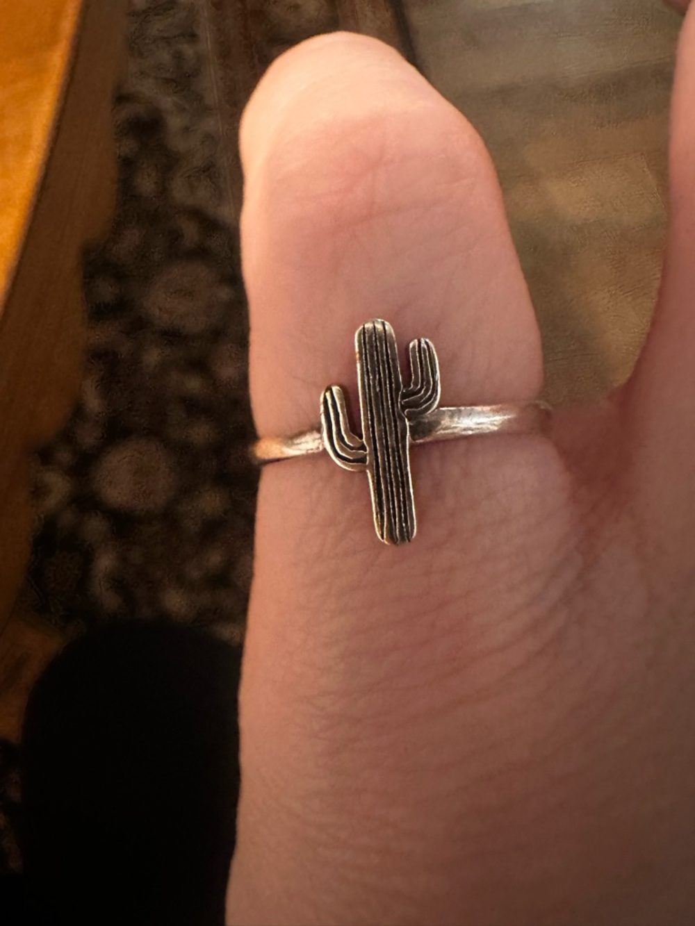 Cactus Sterling silver Ring Size 7